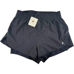 Fabletics Perforated Run Shorts 5” Black Women’s Size Small Athletic